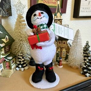 Annalee Dolls Christmas Snowman Holiday Decoration Figurine‎ 9" NEW